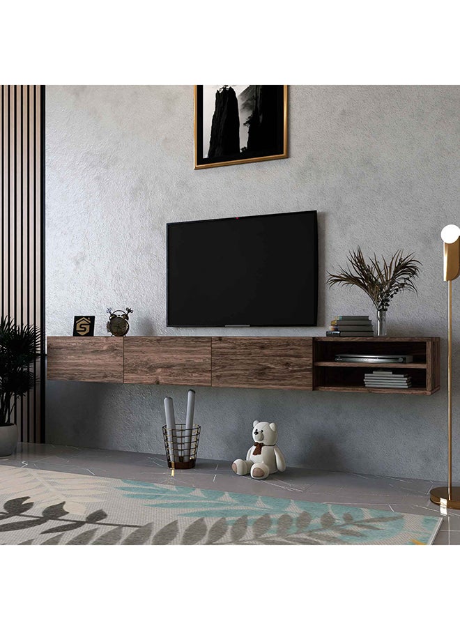 Stylish Home - Brown TV hanging table and bookcase - TV53 - Image 1