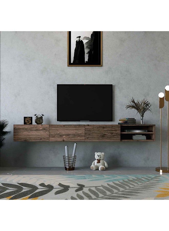 Stylish Home - Brown TV hanging table and bookcase - TV53 - Image 1
