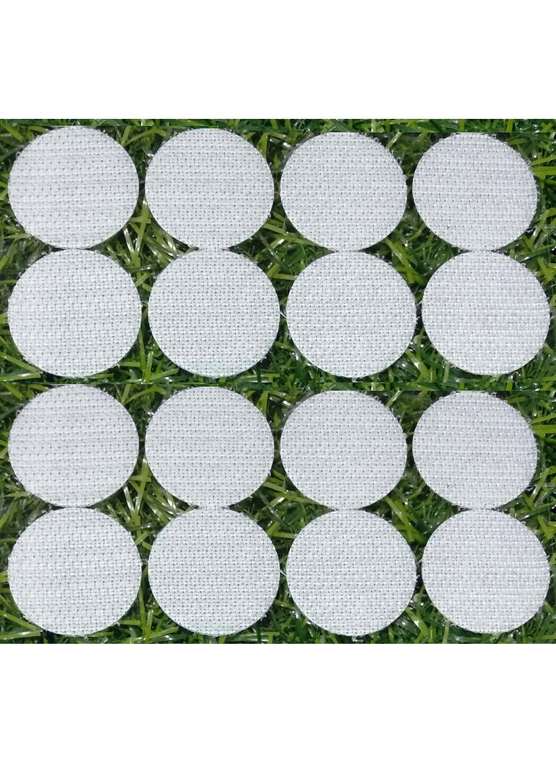 Beads & Crafts Beads Crafts Self Adhesive Dots Sticker Round Circle Coin Fasteners Velcro Pack of 5 Sheets x 16 Pairs White 25 cm  - Image 2