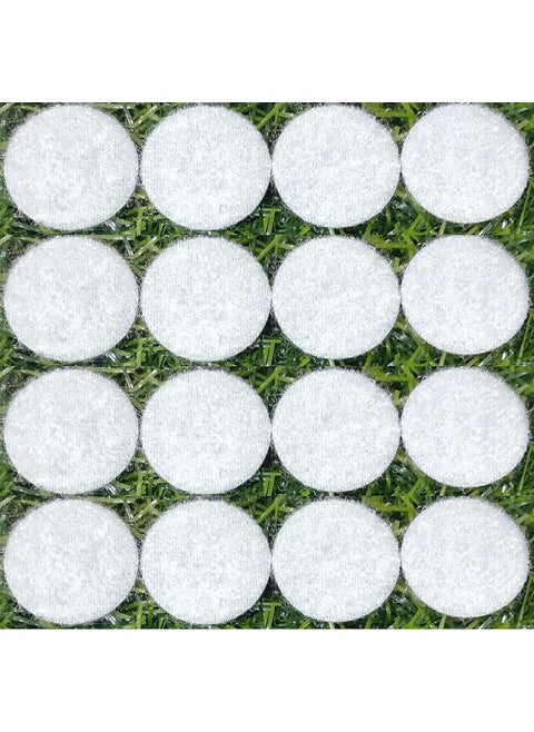Beads Crafts Self Adhesive Dots Sticker Round Circle Coin Fasteners Velcro Pack of 5 Sheets x 16 Pairs White 25 cm