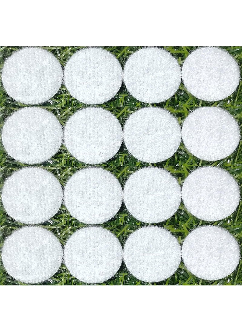 Beads & Crafts Beads Crafts Self Adhesive Dots Sticker Round Circle Coin Fasteners Velcro Pack of 5 Sheets x 16 Pairs White 25 cm  - Image 1