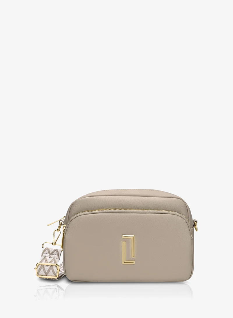 لافي Luxe Women's Soft Sophie 2-Compartment Sling Bag (Taupe)