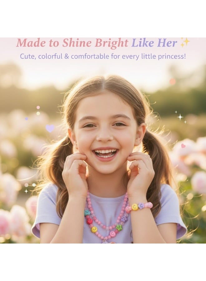 Dantiya Bunny Pendant Girls Jewelry Set – Colorful Beaded Necklace & Stretch Bracelet | Cute Asthetic Accessories for Kids, Adults, Girls & Women, Ideal Gift for Friends, Birthday, Anniversary, Bridesmaid, Valentine’s, Thanksgiving - Image 3