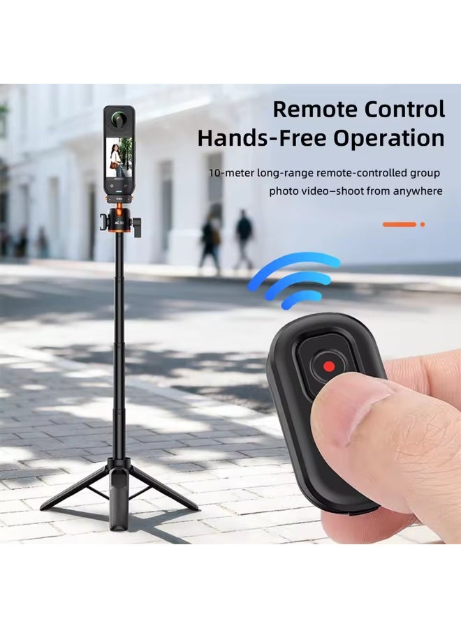 في ار اي جي حامل ثلاثي القوائم مغناطيسي مزود بجهاز تحكم عن بعد بتقنية بلوتوث من VRIG، متوافق مع كاميرات Insta360 Ace و Ace Pro و Ace Pro 2 و X5، مع رأس كروي 360/قاعدة تثبيت. - Image 2