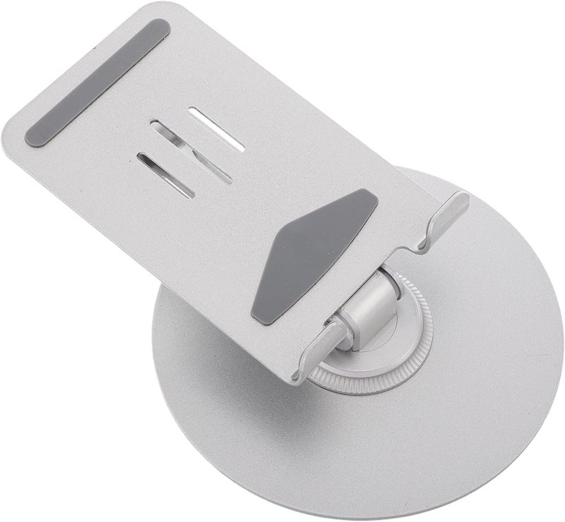 Adjustable 360° Rotating Foldable Mobile Metal Stand for Smartphones and Tablets, Portable Aluminum Alloy Desktop Holder for Office and Home Use, Iridescent Silver - Image 1