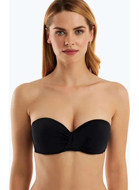 Ayyıldız 63549 Black Strapless Bikini Top