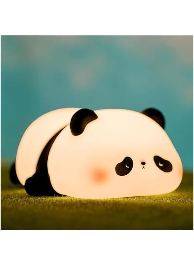 MOXO Cute Panda Night Light LED Squishy Novelty Animal Night Lamp 3 Level Dimmable Nursery Nightlight for Breastfeeding Toddler Baby Kids Decor Cool Gifts for Kids - Image 1