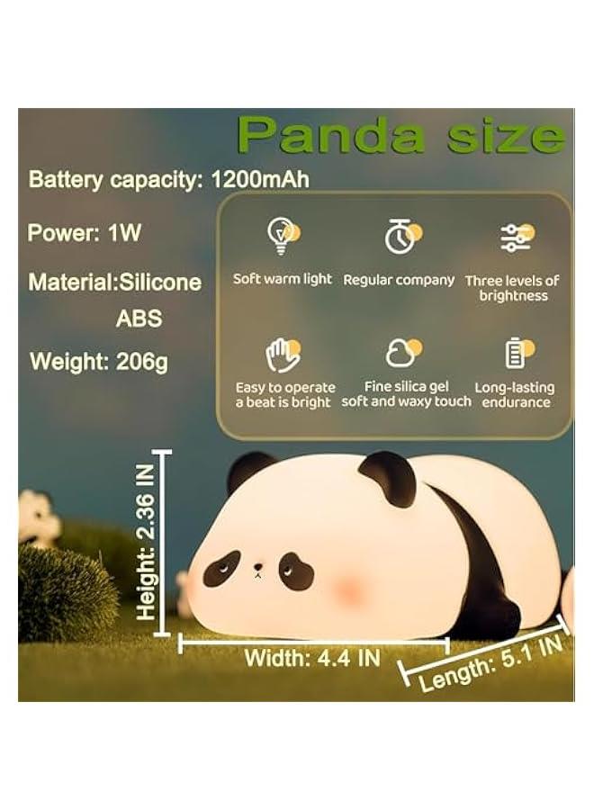 MOXO Cute Panda Night Light LED Squishy Novelty Animal Night Lamp 3 Level Dimmable Nursery Nightlight for Breastfeeding Toddler Baby Kids Decor Cool Gifts for Kids - Image 2