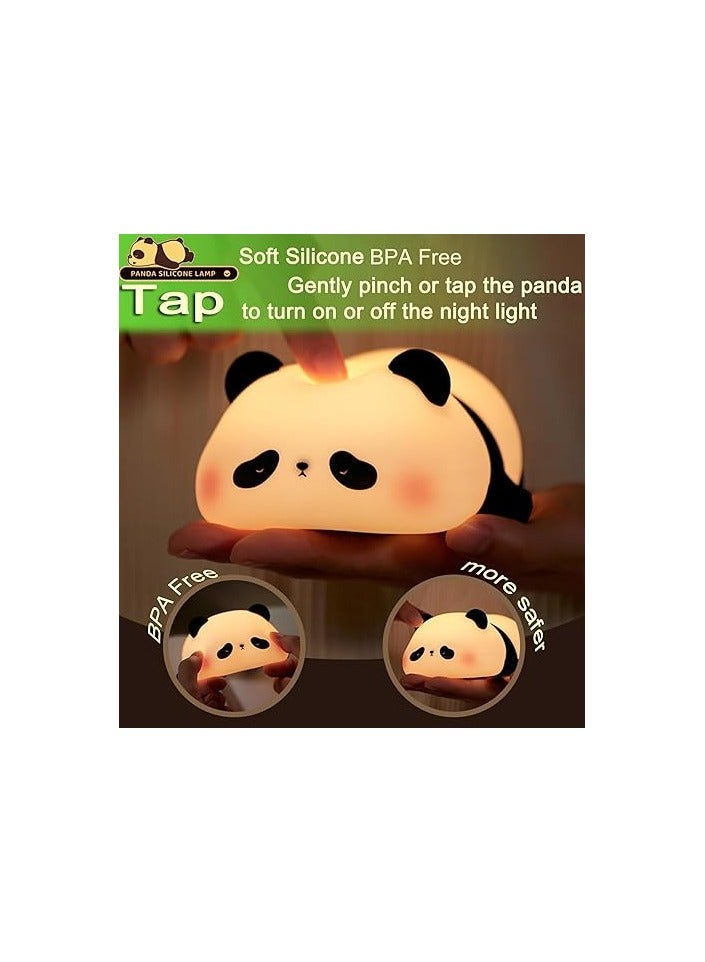 MOXO Cute Panda Night Light LED Squishy Novelty Animal Night Lamp 3 Level Dimmable Nursery Nightlight for Breastfeeding Toddler Baby Kids Decor Cool Gifts for Kids - Image 4
