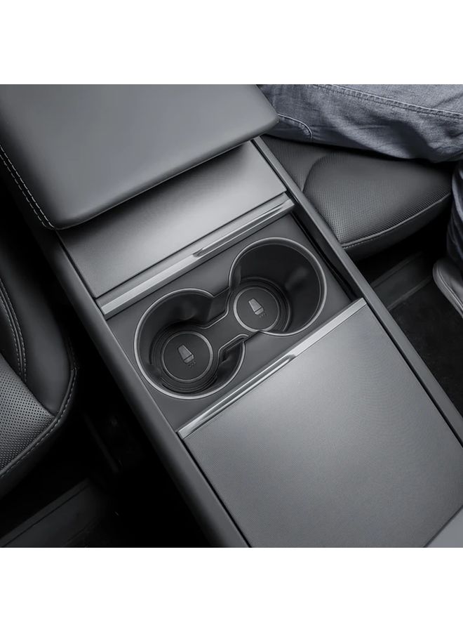 Non Slip Center Console Cup Mat for Model Y Juniper and Model 3 Highland Protective Storage Tray - Image 3