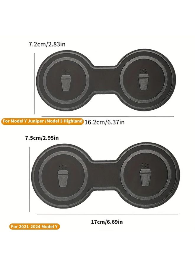Non Slip Center Console Cup Mat for Model Y Juniper and Model 3 Highland Protective Storage Tray - Image 2