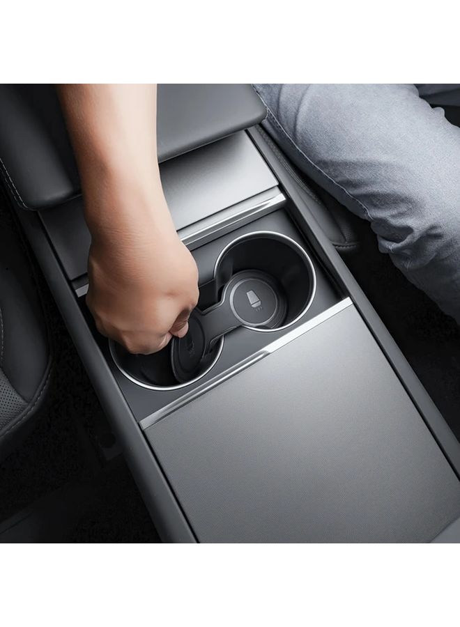 Non Slip Center Console Cup Mat for Model Y Juniper and Model 3 Highland Protective Storage Tray - Image 5