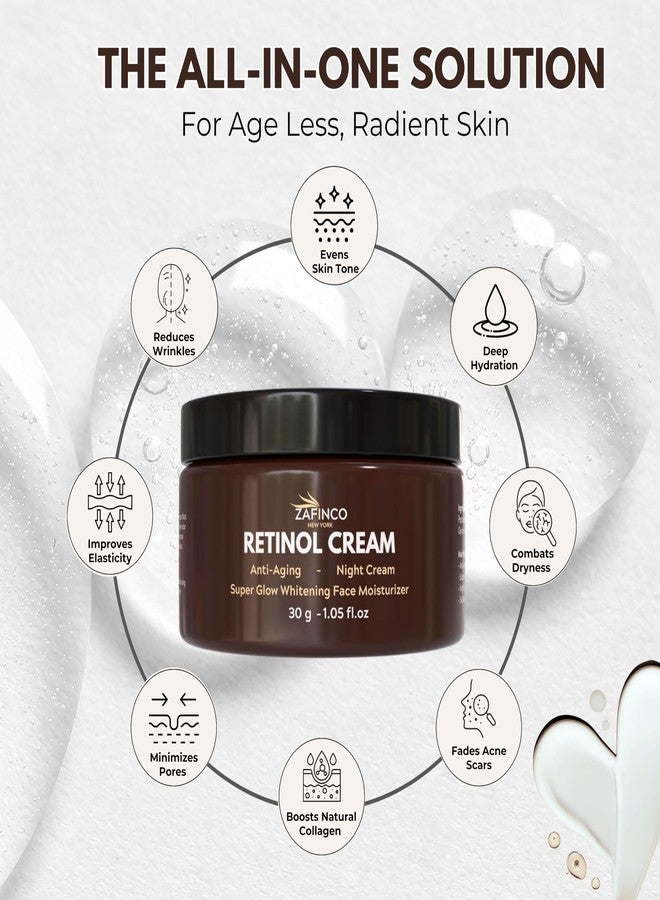 ZAFiNCO Retinol Face Moisturizer cream for EVERGREEN women with Niacinamide 20%, Anti Wrinkle & Anti aging Face Cream for Night, Clinically Tested for USA-1.05 Fl.oz - Image 3