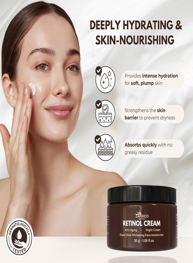 ZAFiNCO Retinol Face Moisturizer cream for EVERGREEN women with Niacinamide 20%, Anti Wrinkle & Anti aging Face Cream for Night, Clinically Tested for USA-1.05 Fl.oz - Image 2