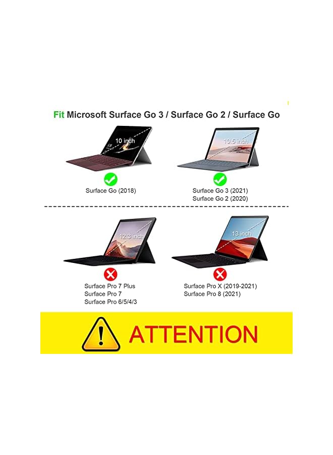 KASTWAVE Protective Case For Surface Go 3 2021 Surface Go 2 2020 Surface Go 2018 With Stylus Holder Multiple Angle Viewing Portfolio Business Cover Compatible With Type Cover Keyboard  - Image 2