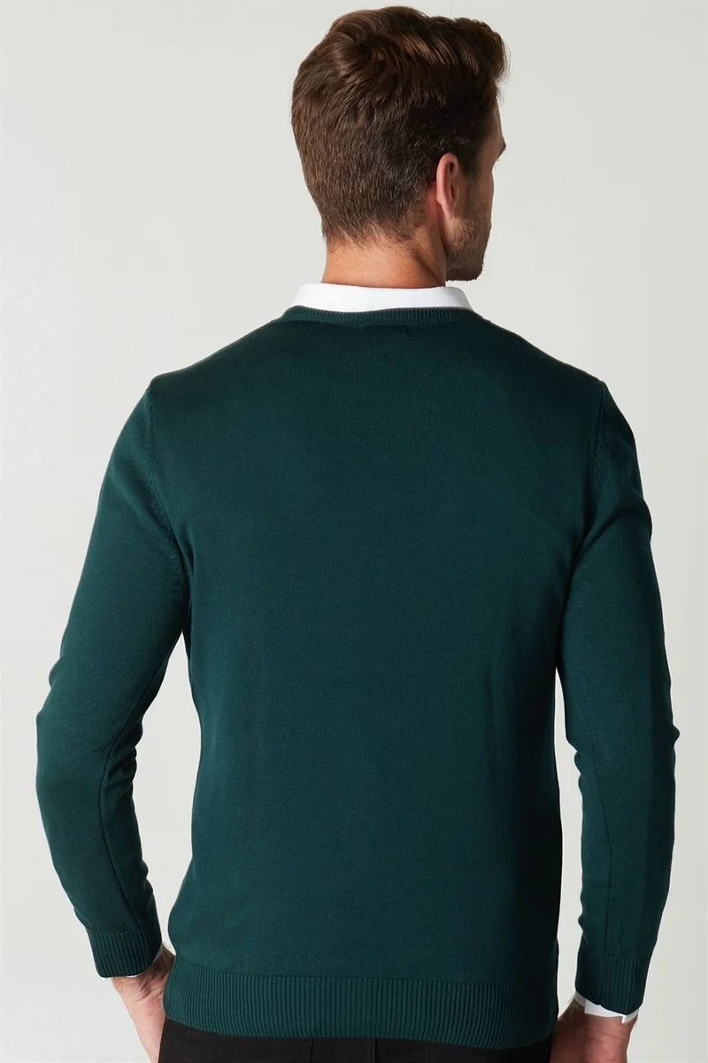 تودورس Slim Fit Narrow Cut V-Neck Cotton Men's Sweater