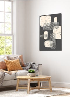 LOWHA Canvas Wall Art Stretched Over Wooden Frame with Abstract Painting  - Image 2