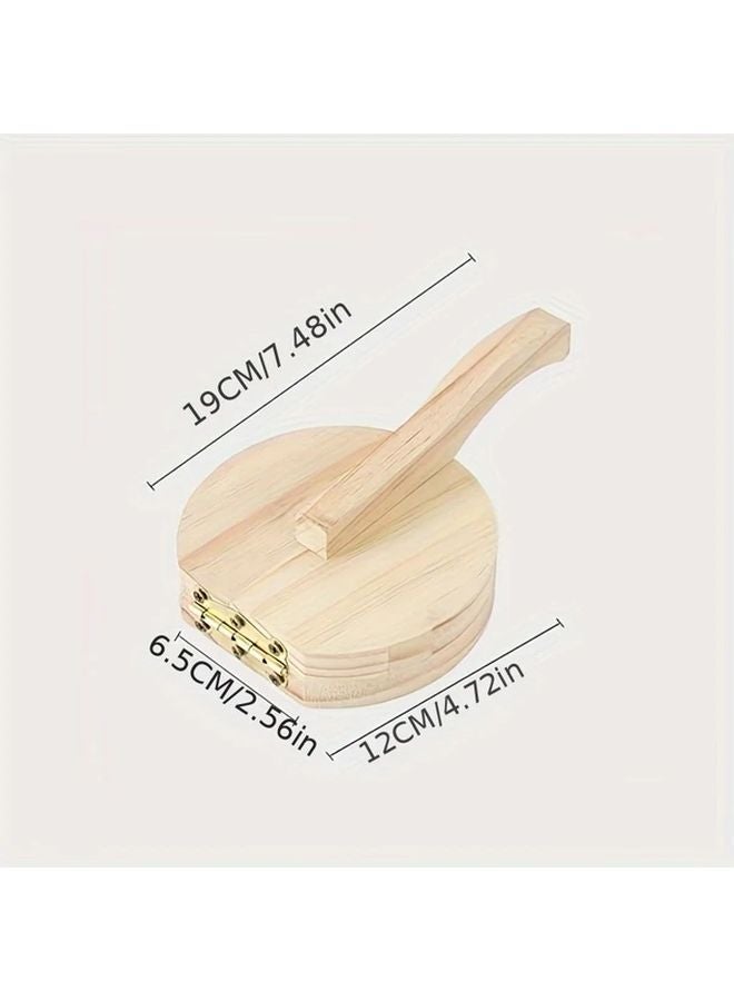 Solid Wood Dumpling Wrapper Mold Manual Pasta Maker Dough Cutter For Homemade Pizza - Image 4