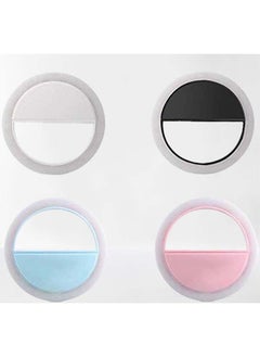 NIBEMINENT Mini Clip-On Smartphone Selfie Ring RGB LED Light Blue  - Image 2