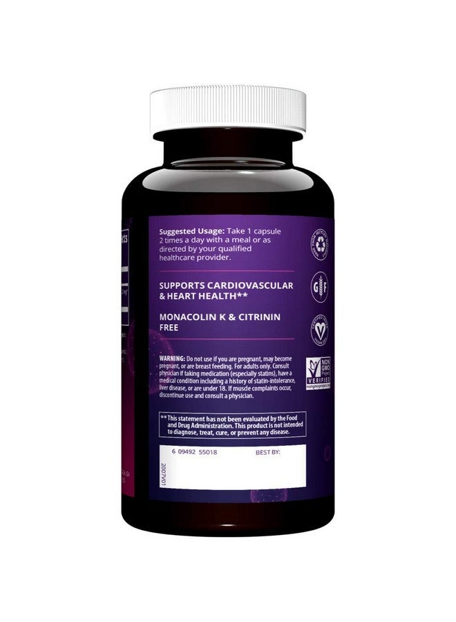 MRM Nutrition Red Yeast Rice | Monocolin K + Citrinin Free | Gluten Free + Vegan | 30 Servings - Image 3