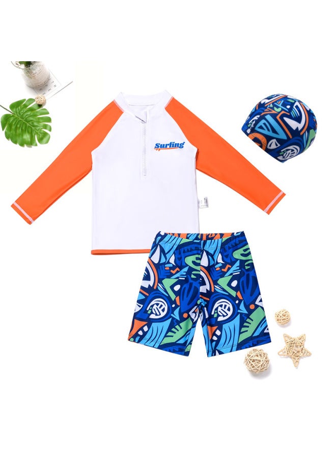 Children's Swimsuit Big Kids Teenage Boys Swimming Trunks Suit Boys Middle And Big Kids Students Split Swimsuit Hot Spring
