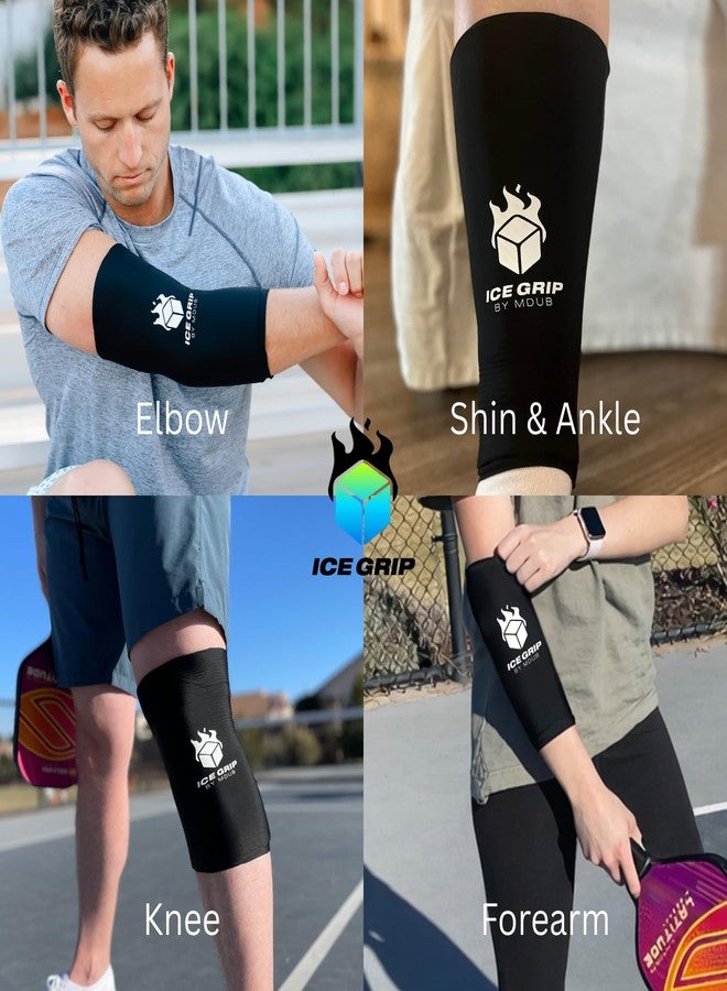 ICE GRIP Black Ice Pack Wrap, Hot & Cold Therapy (X-Large - Multi-Use Reusable Ice Pack Sleeve for Pain Relief for Knee, Elbow, Hamstring, Shin, Forearm, Ankle - Image 3