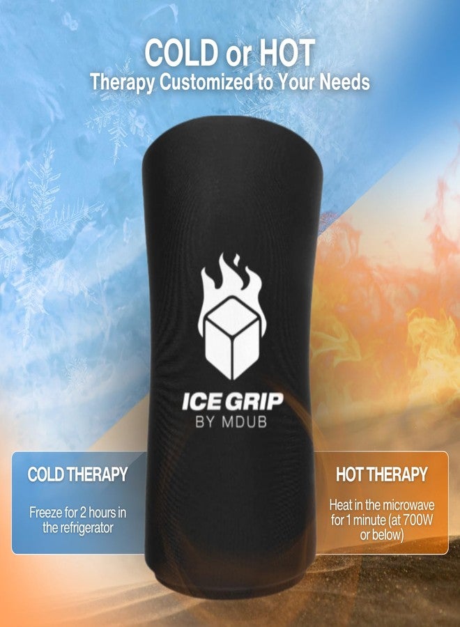 ICE GRIP Black Ice Pack Wrap, Hot & Cold Therapy (X-Large - Multi-Use Reusable Ice Pack Sleeve for Pain Relief for Knee, Elbow, Hamstring, Shin, Forearm, Ankle - Image 4