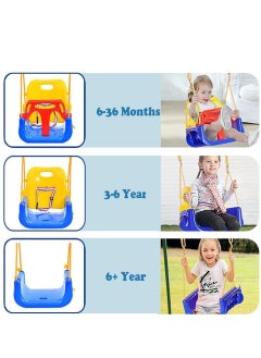 3 in 1 Toddler Swing,Detachable Swing Seat High Back Swing Set, Easy to Assemble and Store, Suitable for Aged 6 Months to 12 Years Old Outdoor Indoor - pzsku/Z8E60DEC0DF6383C9F32BZ/45/_/1722580575/7664da86-ebc7-400a-95b3-f39d13405d38