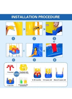 3 in 1 Toddler Swing,Detachable Swing Seat High Back Swing Set, Easy to Assemble and Store, Suitable for Aged 6 Months to 12 Years Old Outdoor Indoor - pzsku/Z8E60DEC0DF6383C9F32BZ/45/_/1722580798/9739fc32-74a1-4be7-a12e-d944e9401142