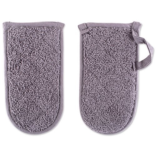 DII Basic Terry Collection Quilted 100% Cotton, Pan Handle, Gray, 3 Piece - Image 2