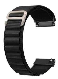 20mm Stretch Nylon Metal Alpine Loop Woven Strap ForAmazfit Bip 3 / Bip 3 Pro - Green