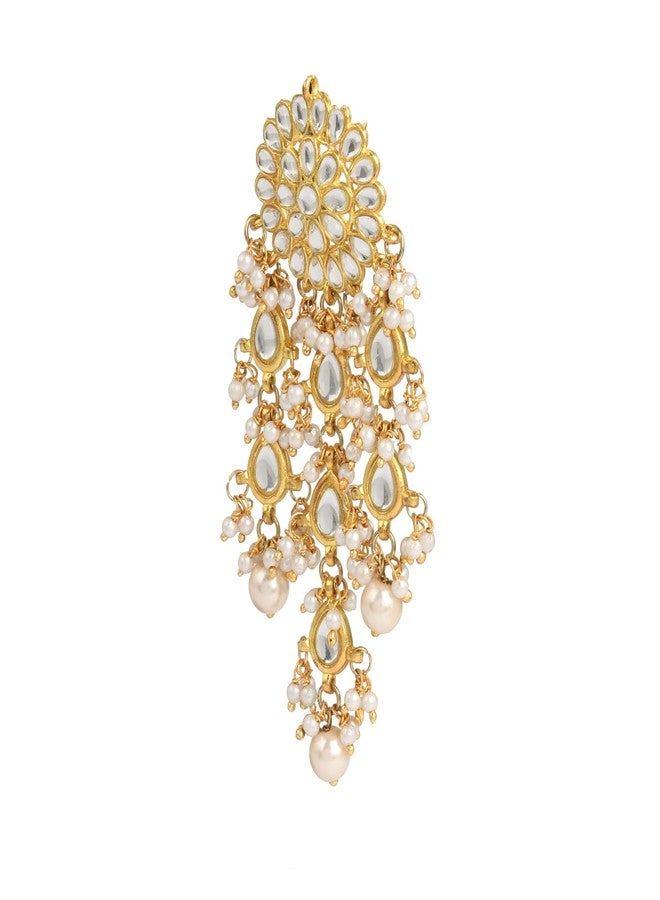 Karatcart Gold Plated Kundan Tassel Earrings for Women (Gold) - Image 5