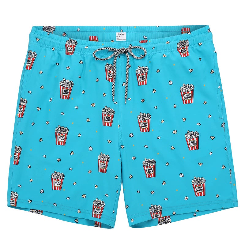 Biwisy Mens Funny Swim Trunks with Mesh Lining Swimwear Quick Dry Bathing Suits - Image 3