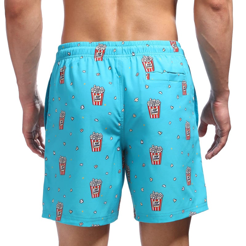 Biwisy Mens Funny Swim Trunks with Mesh Lining Swimwear Quick Dry Bathing Suits - Image 2