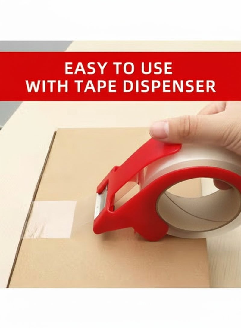 MOMENT Heavy Duty Transparent Packing Tape,6 Rolls with Refillable Dispenser,Industrial Grade Packaging Tape for Shipping Moving Sealing,2 inches x 100 Yards Per Roll - Image 4