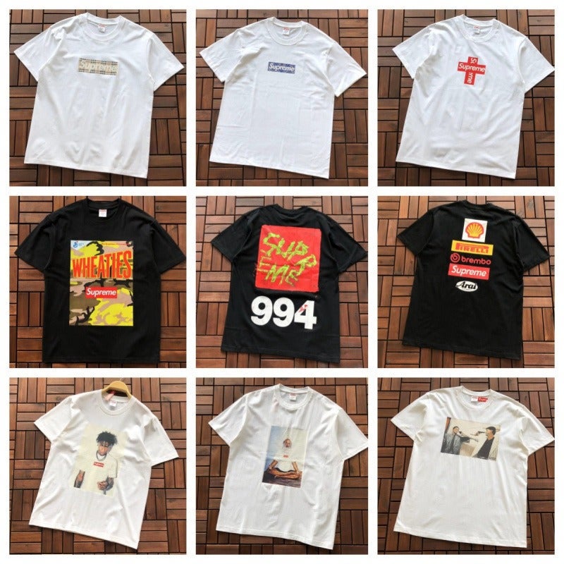 Supreme Short Sleeve T-Shirt - Loose Fit, Street Style, 260g - Image 2