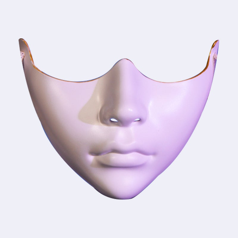 Mechanical Style Half Face Cosplay Mask for Adults - Image 1