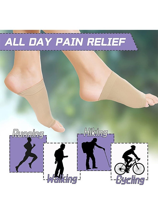 Photon 4 Pairs Sleeve Ankle Support with Gel Pad, Arch Sleeve Support Flat Foot, Arch Sock Support Ultra Thin Breathable for Flat Feet Arch and Foot Pain - Image 5