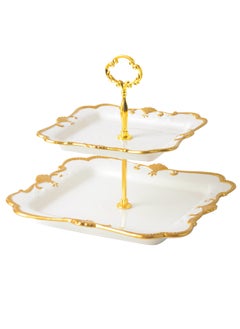 Life Smile Life Smile 2-tier Cake Stand ,Kitchen Countertop Storage Vegetable Basket Stand - Large Fruit Bowl,Decorative Serving Dish Fruits Snacks Display for Table Decoration  - Image 1