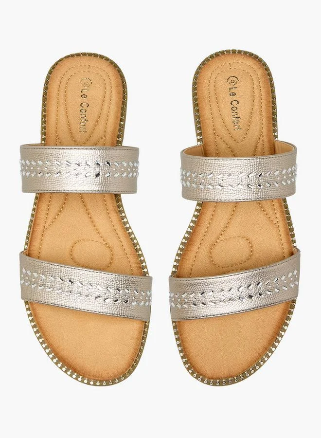 لو كونفورت Women Studded Slide Sandals