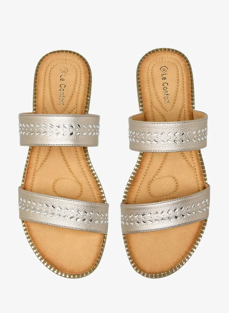 لو كونفورت Women Studded Slide Sandals