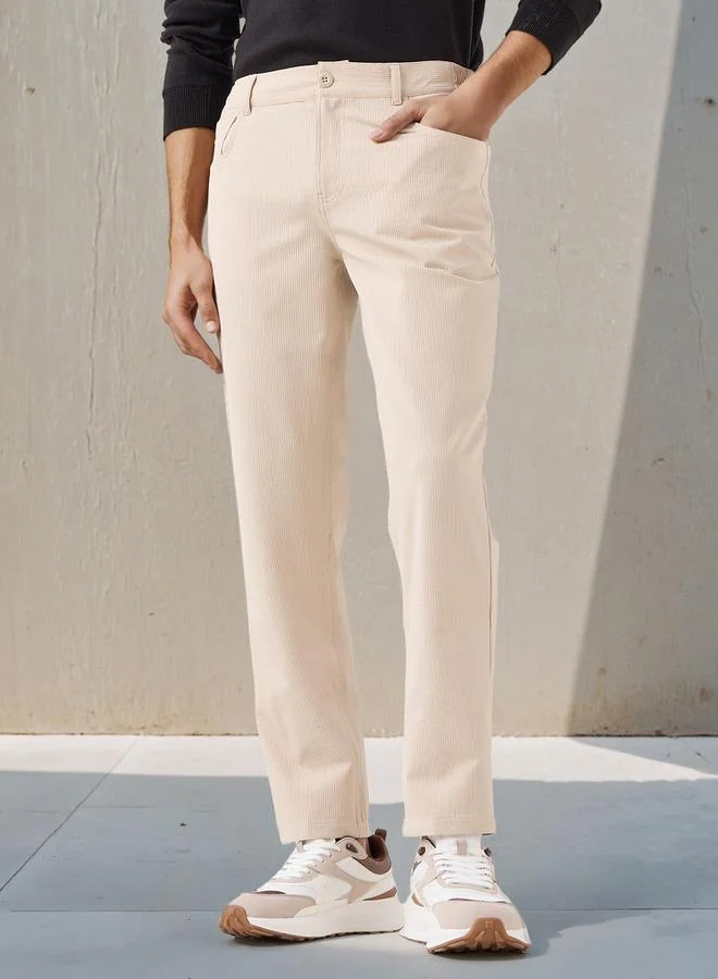 Emperor Men Slim Fit Flexi Waist Trousers