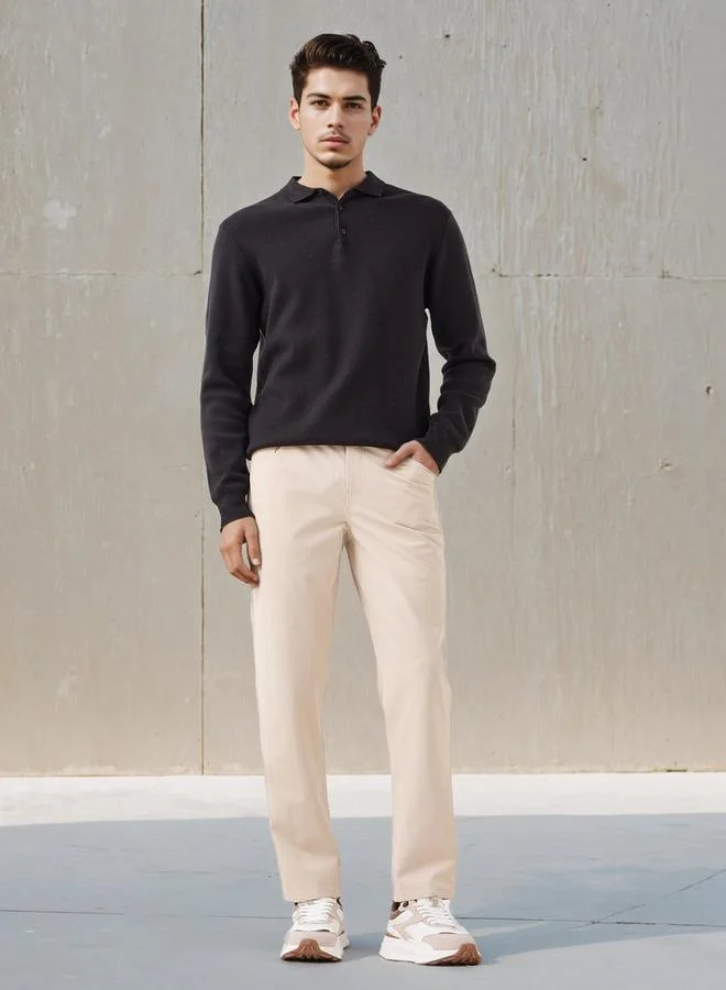 Emperor Emperor Men Slim Fit Flexi Waist Trousers