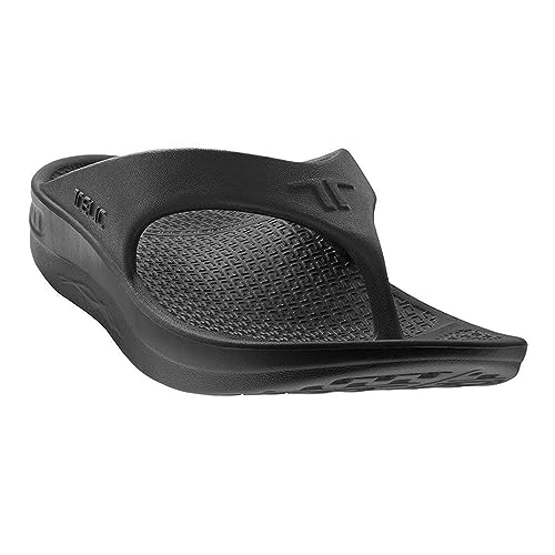 Telic Energy Flip Flop - Comfort Sandals for Men and Women | ML (Women's 10/Men's 9) Midnight Black - Image 1