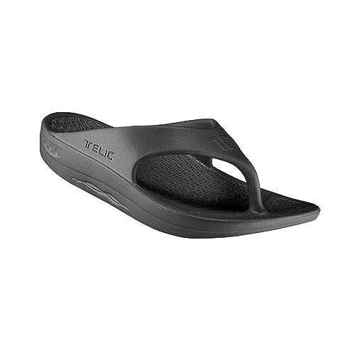 Telic Energy Flip Flop - Comfort Sandals for Men and Women | ML (Women's 10/Men's 9) Midnight Black - Image 3