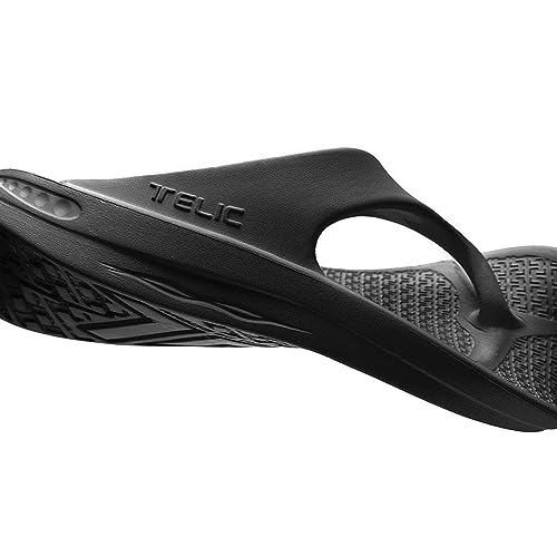 Telic Energy Flip Flop - Comfort Sandals for Men and Women | ML (Women's 10/Men's 9) Midnight Black - Image 5