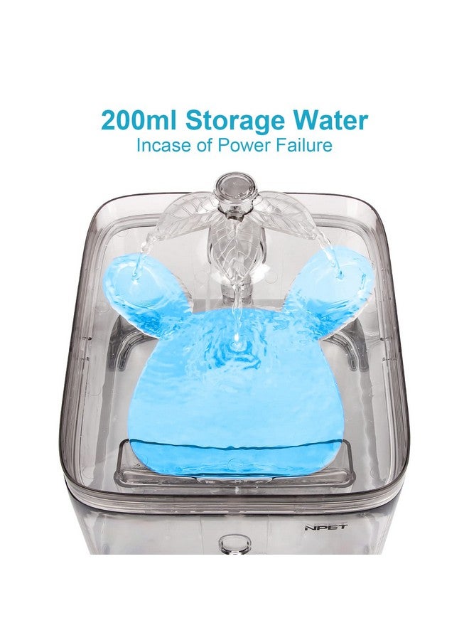 NPET Cat Water Fountain, 3L Automatic Pet Drinking Fountain Dog Water Dispenser with Quadruple-Action Filter (WF020 Transparent) - Image 4