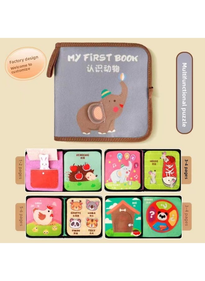 Baby Learning Hands-on Children's Early Education Cloth Book Tear Not To Rot Washable Enlightenment Puzzle Cloth Book Direct Wholesale-Color:Baby's Day (Sitting Baby)  - Image 5