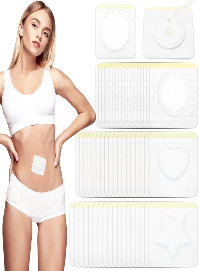 Warmify 54 PCS Disposable Castor Oil Patches，Organic Cotton Castor Oil Belly Button Patches（Stars, Hearts, Circles），Portable Self-Adhesive Anti Leakage No Wash - Image 1