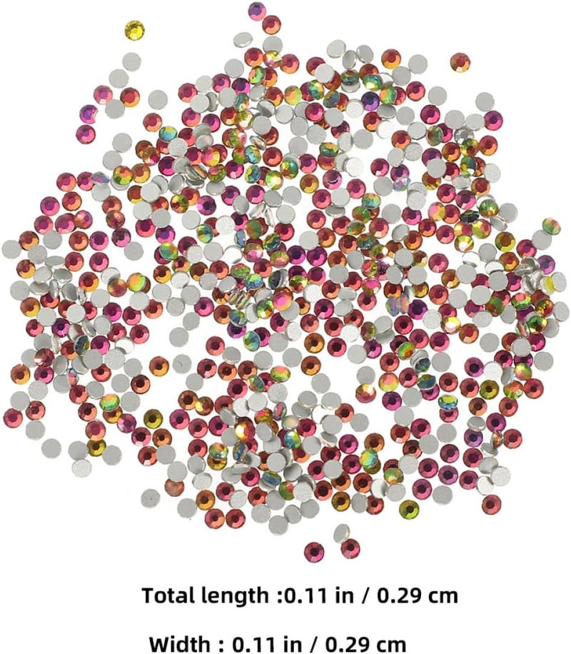 Uonlytech 2880pcs Glass Rhinestones Flat Back Nail Gems for Nail Art Mini Rhinestones Craft Supplies Small for DIY Decor Suitable for Decoration and Crafts - Image 2